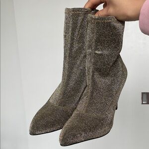 Sam Edelman Glittering Gold Heeled Boots